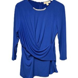 Michael Kors‎ Cross Over Wrap Blouse Size Large